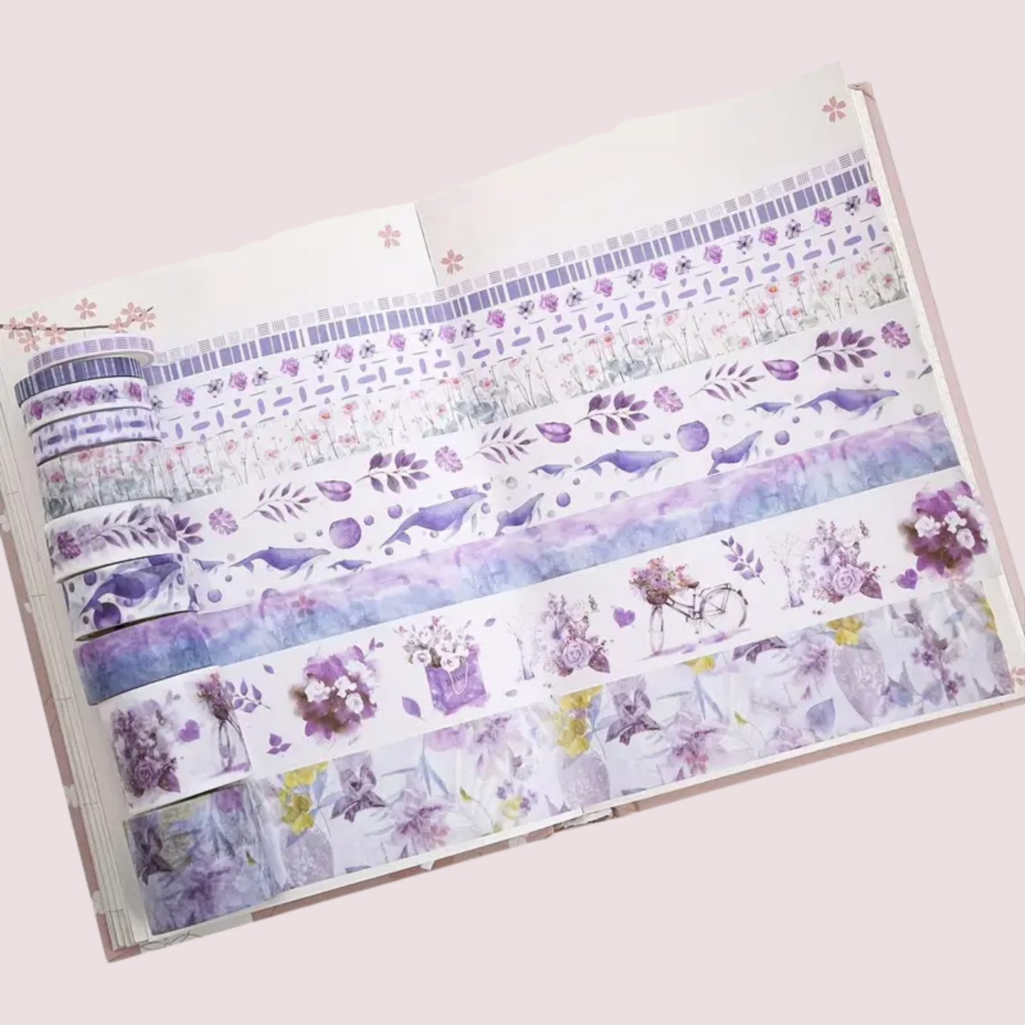 10 Pc Lavender Washi Tape