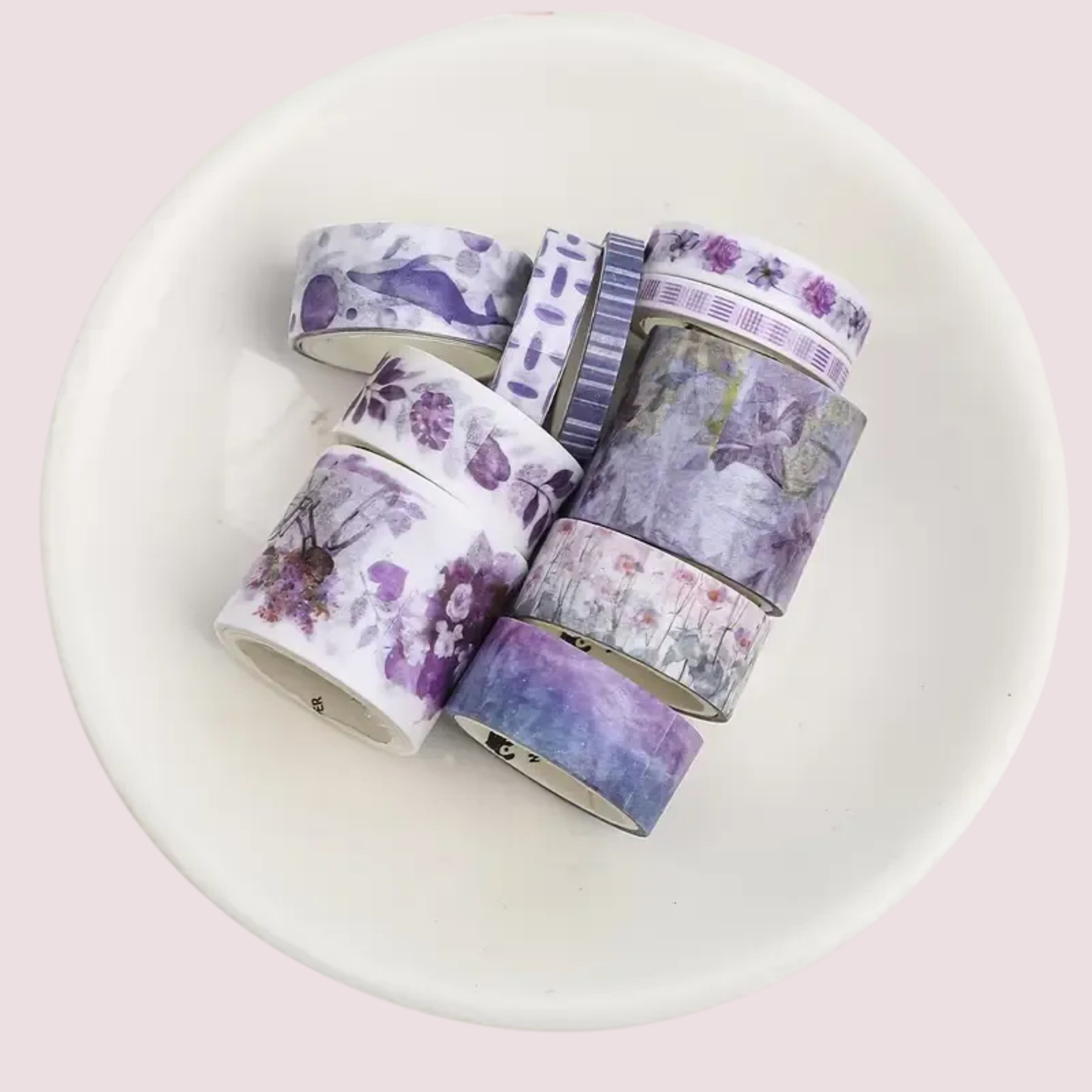 10 Pc Lavender Washi Tape