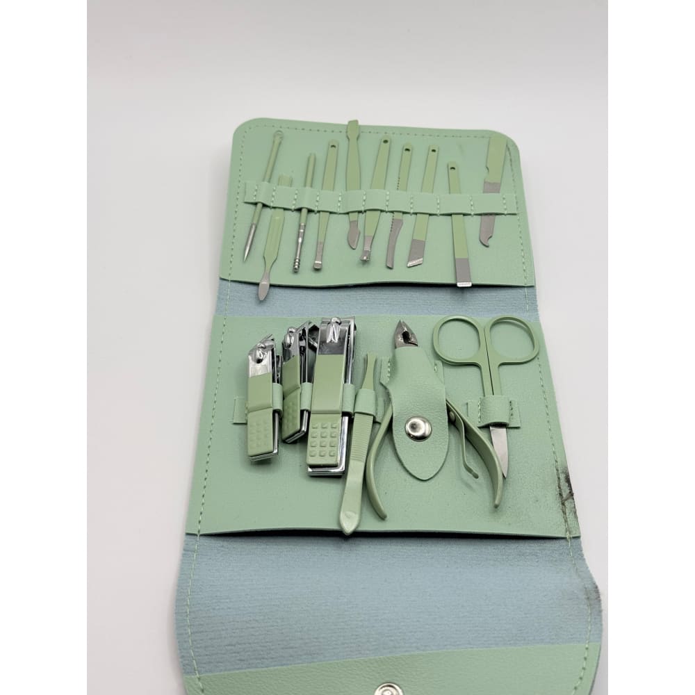16-piece mini pedicure & manicure grooming kit - manicure tool sets health and wellness