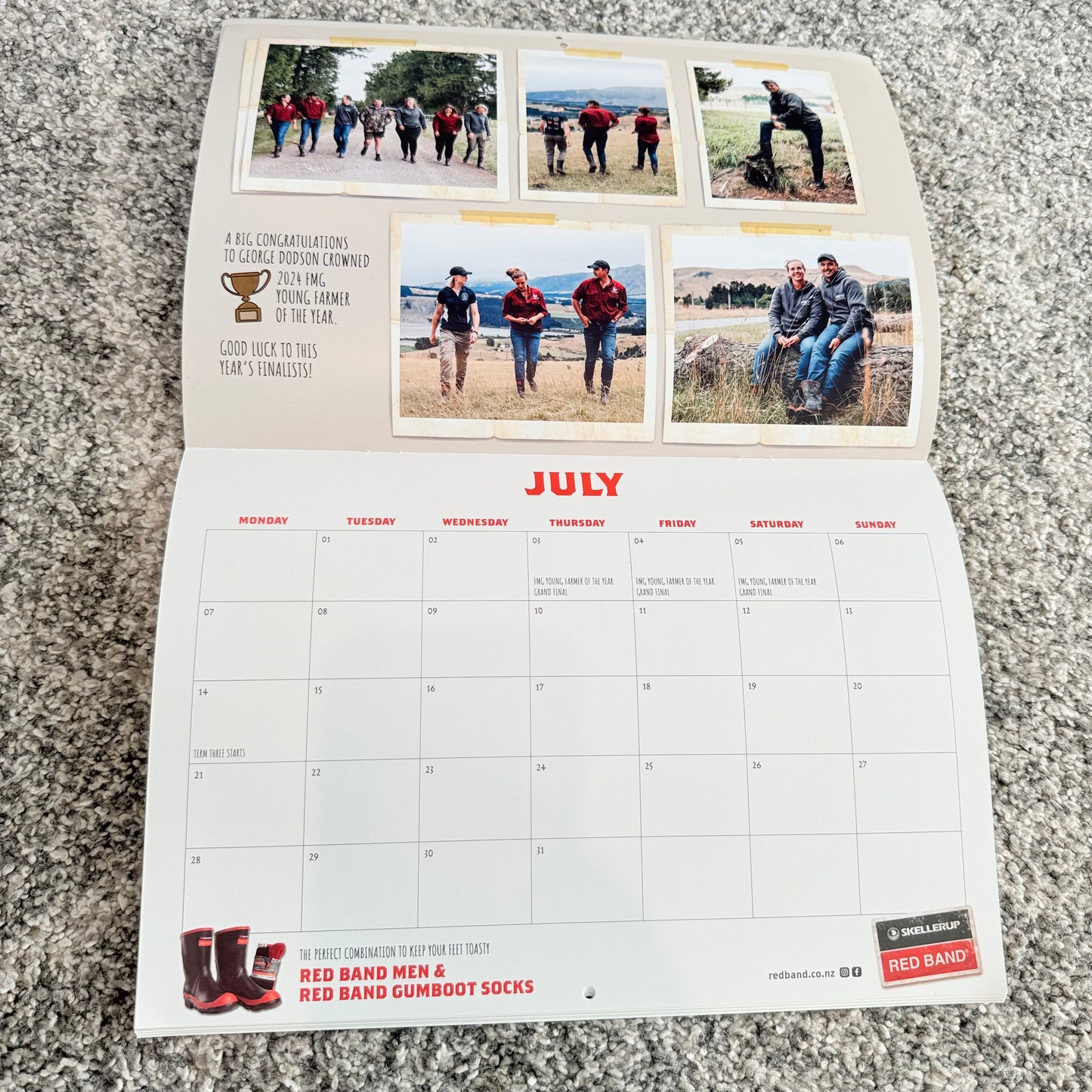 2025 red band skellerup wall calendar - wall calendars home&living materials