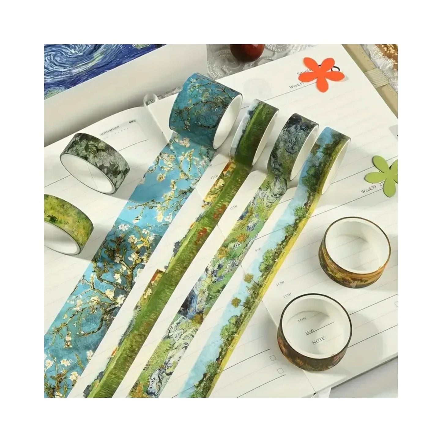 20 Roll Van Goh Inspired Washi Tape