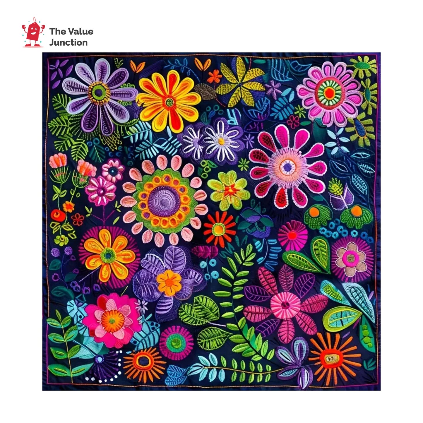 20x20cm Vibrant Flower Diamond Art Kit
