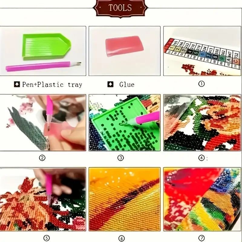 20x20cm Vibrant Town Diamond Art Kit