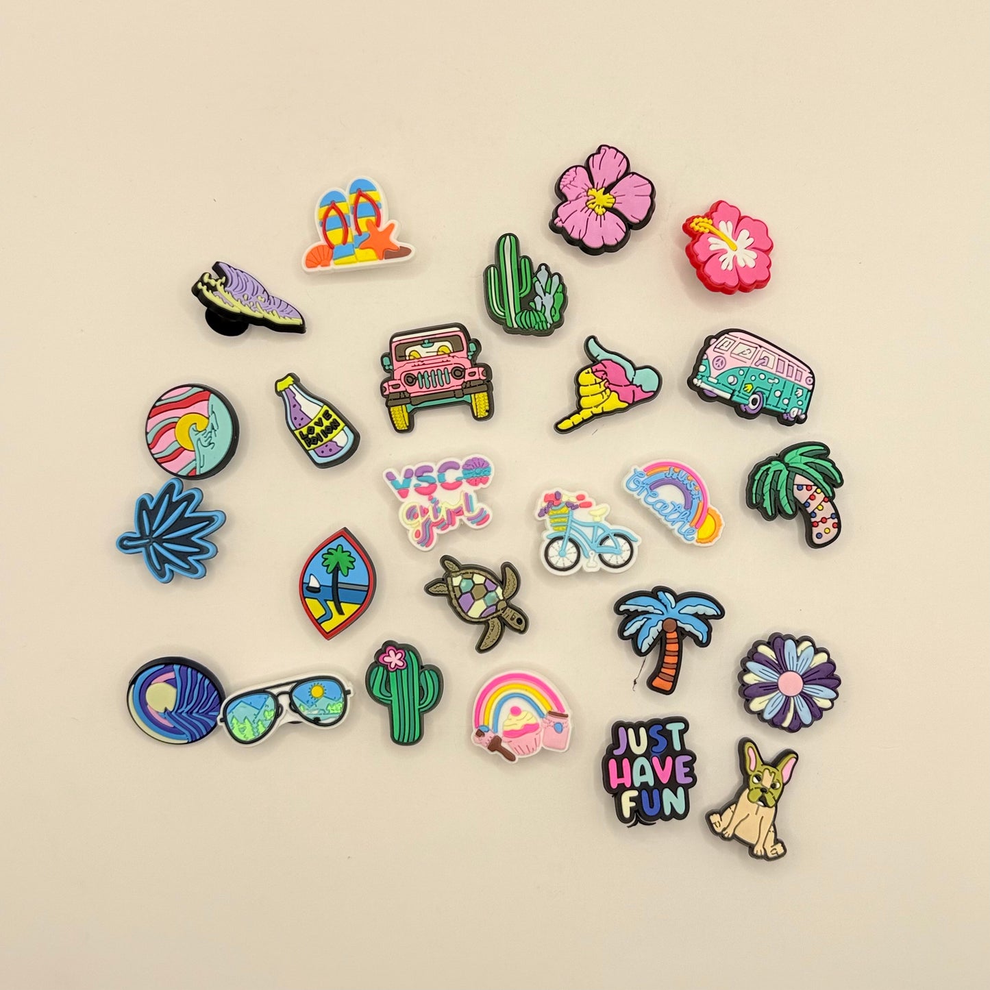 24x summer & beach themed shoe charms - shoe accessories shoe accessories fashion accessories