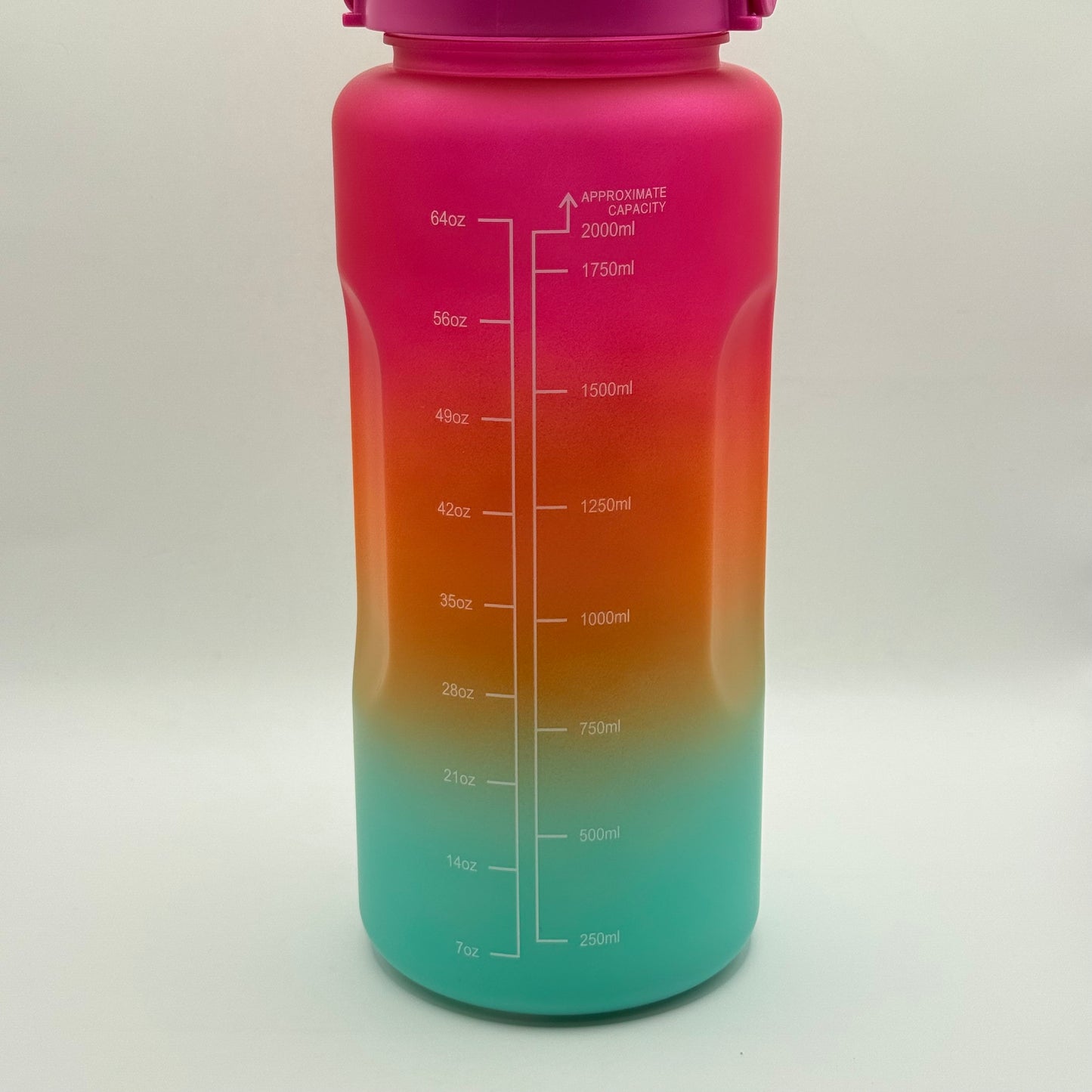 2L Motivational Water Bottle with Timestamps & Straw