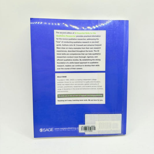 30 essential skills for the qualitative researcher - print books