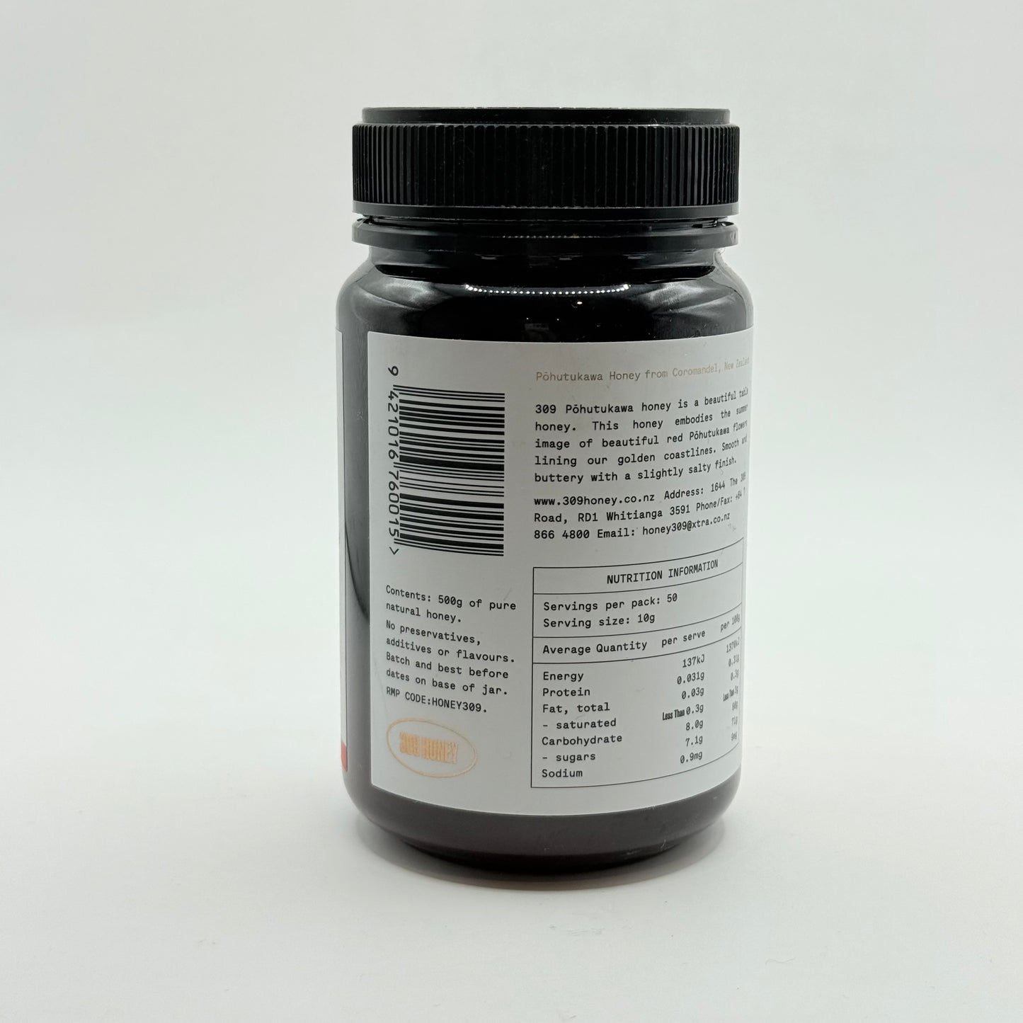 309 honey pōhutukawa honey 500g - honey health and wellness