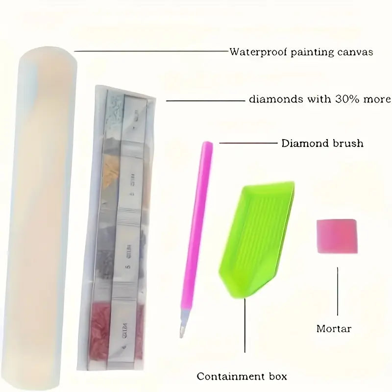 30×40 cm colourful town diamond art kit – full drill - drawing & painting kits from google - what’s new crafts