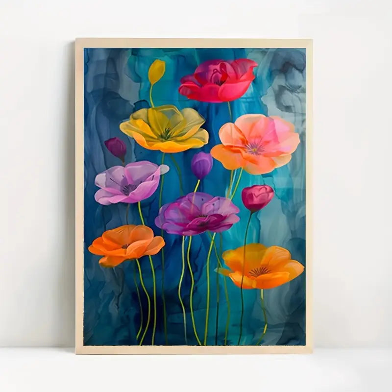 30×40 cm vibrant poppy diamond art kit – full drill - mosaic kits from google - what’s new crafts