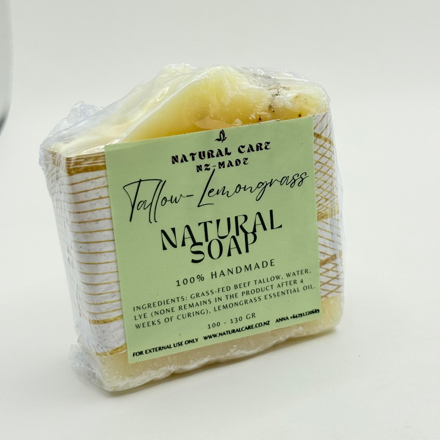 3pc natural care nz-made tallow natural soap pure & handmade for your skin (100-130g) - bar soap health and wellness
