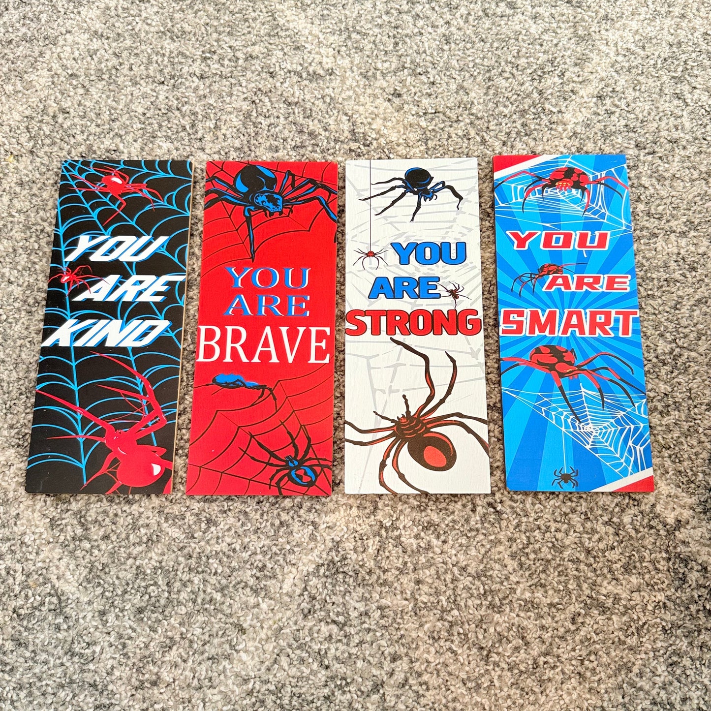 4 spider-themed motivational wall art plaques - decorative plaques home&living materials