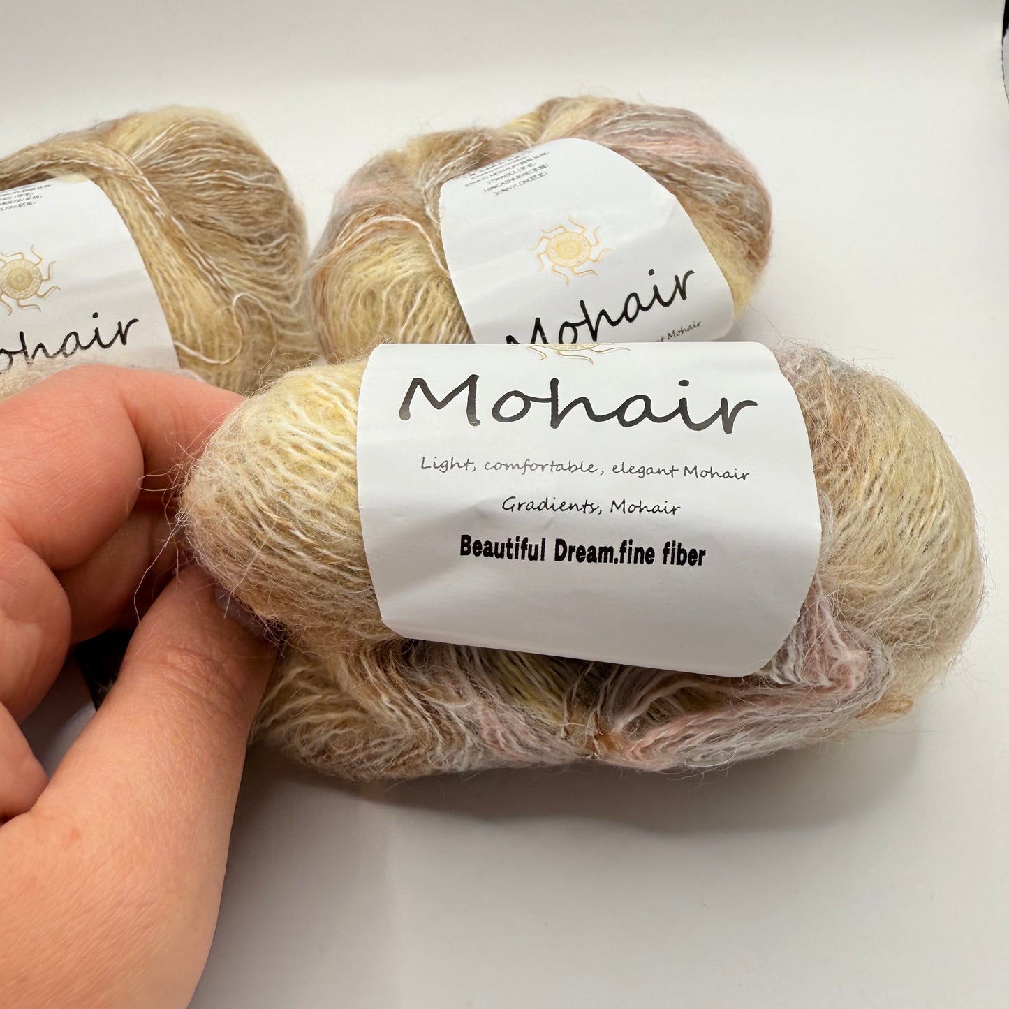 Gradient Mohair Blend Yarn Set – 4 × 25 g Skeins