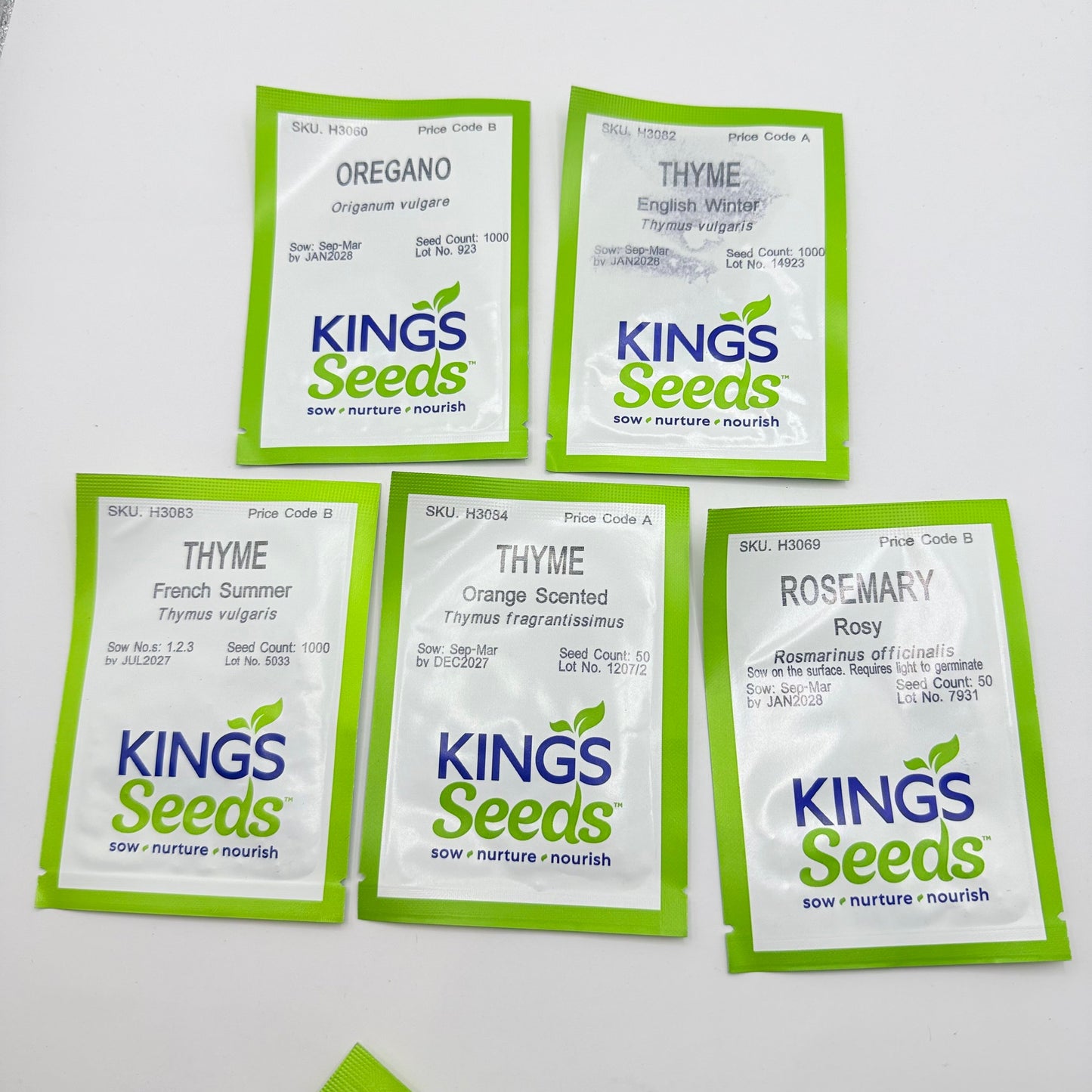 5 pack kings seeds herb garden - seeds home&living materials