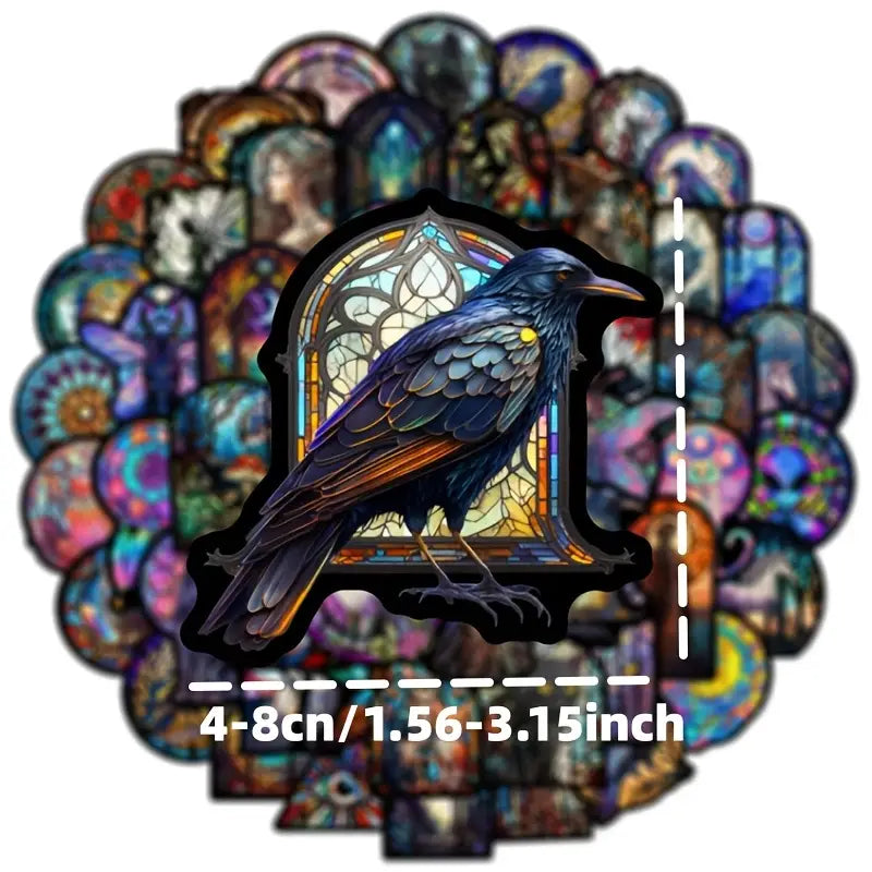 50pc stained glass look decals – add colourful charm anywhere - window films home&living materials