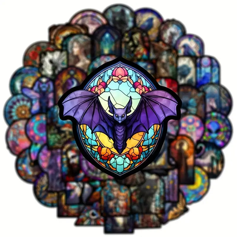 50pc stained glass look decals – add colourful charm anywhere - window films home&living materials