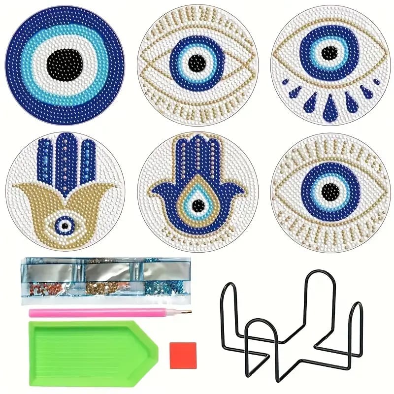 Eye coaster diamond kit - mosaic kits crafts