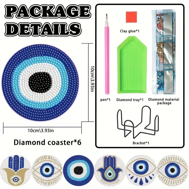 Eye coaster diamond kit - mosaic kits crafts