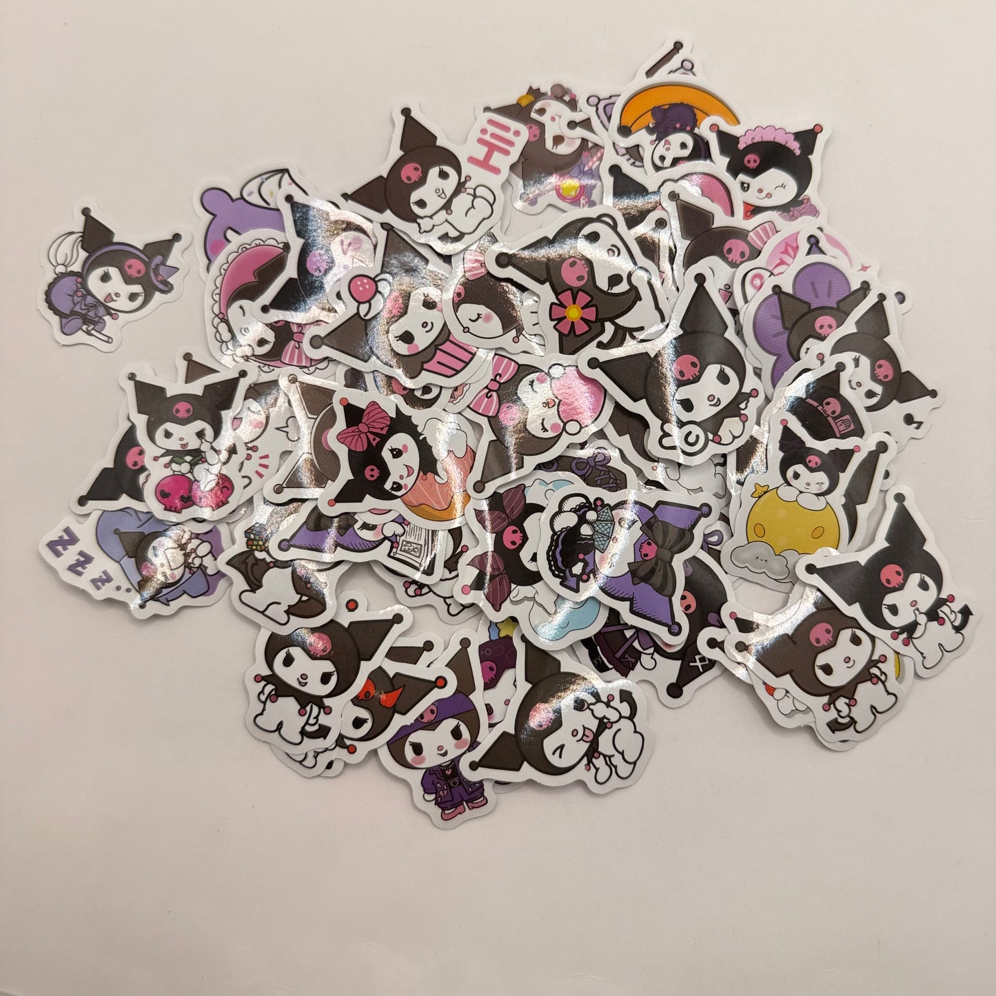 60-piece kuromi decal pack – waterproof vinyl stickers - decorative stickers original photo - what’s new crafts