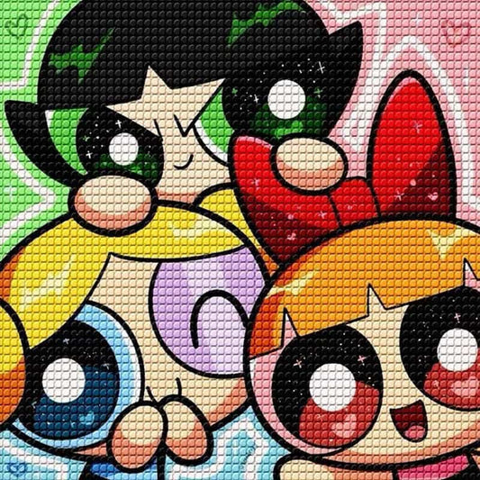 Powerpuff Girls 5D Diamond Painting Kit 30x30cm