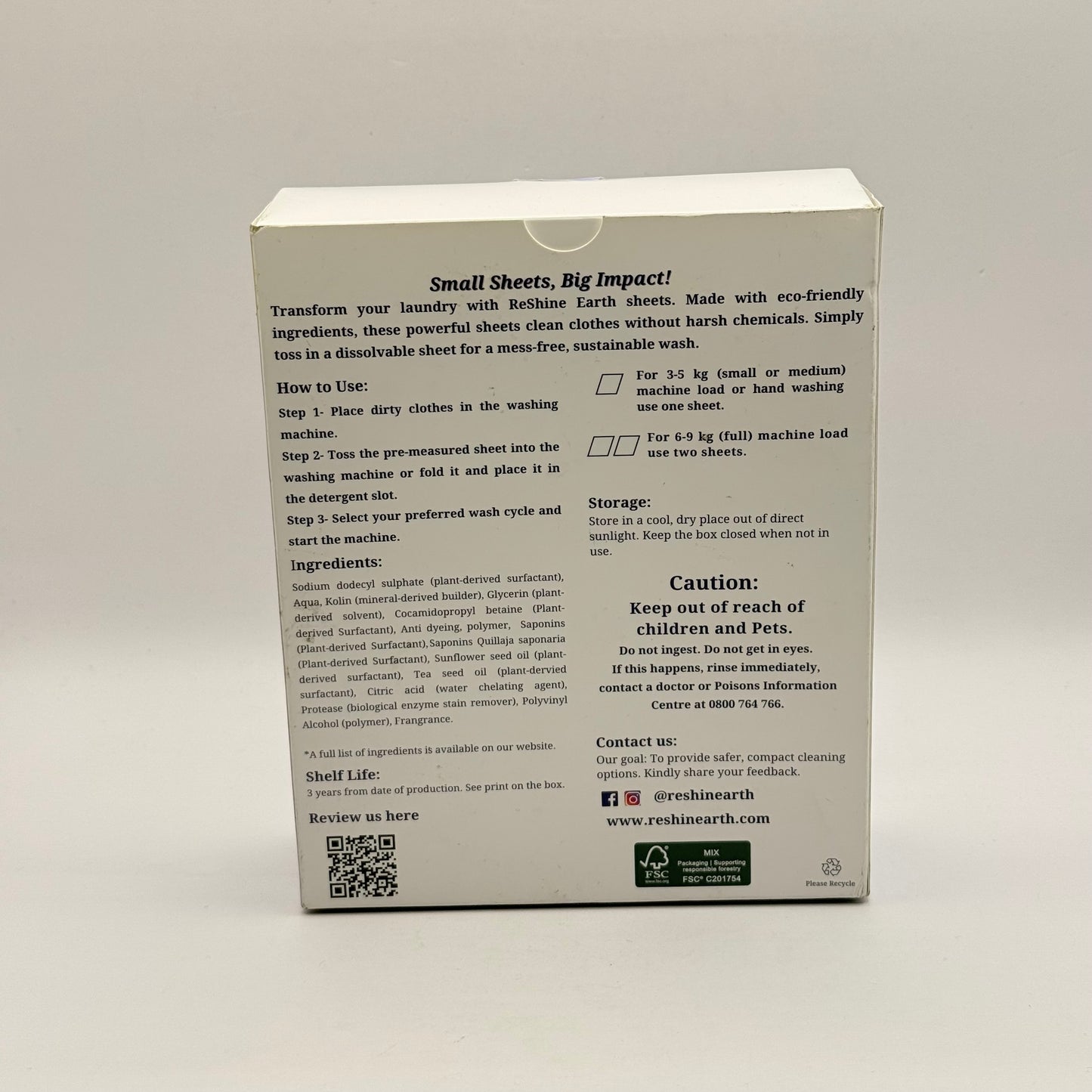 Reshine earth laundry detergent sheets — 80 washes - laundry detergent from google - original photo home&living