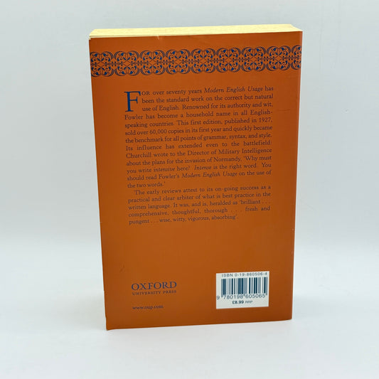 A Dictionary of Modern English Usage by H. W. Fowler