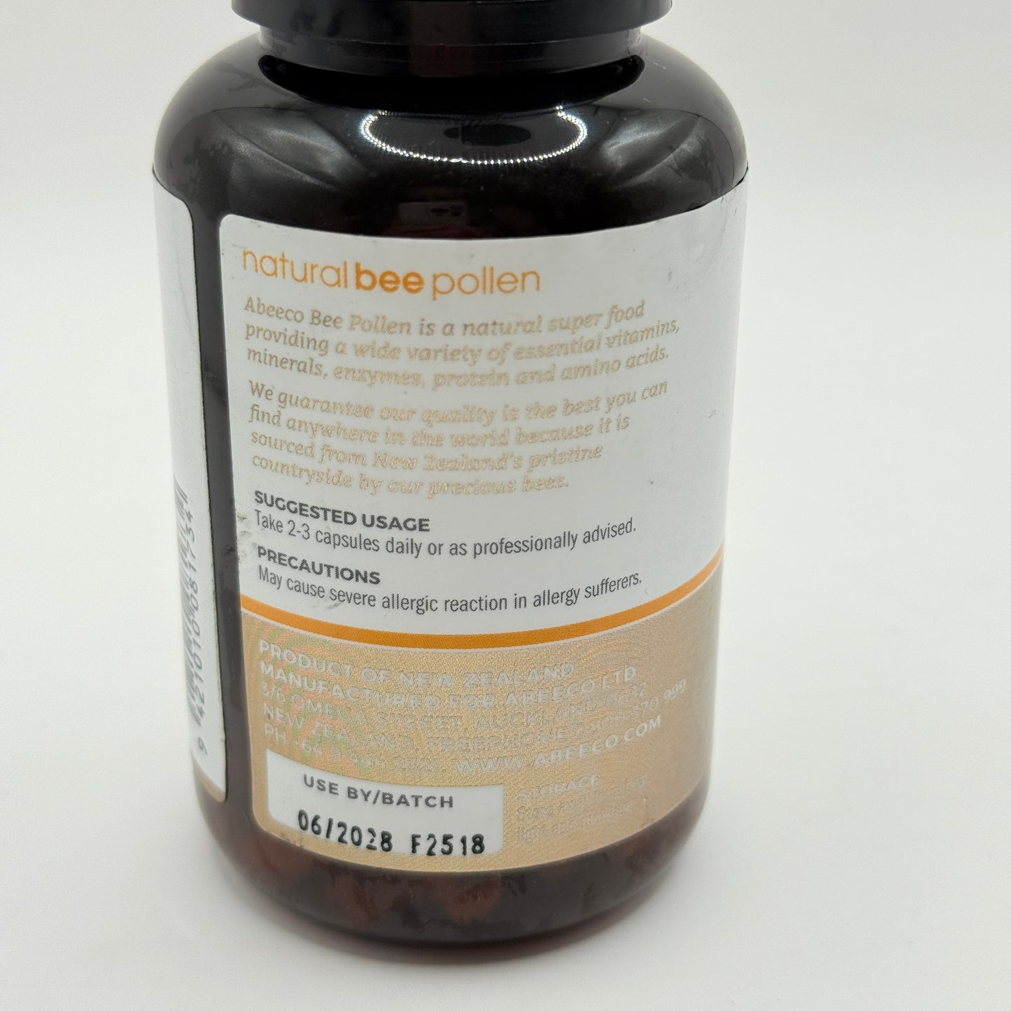 Abeeco Natural Bee Pollen Capsules (90 Caps)