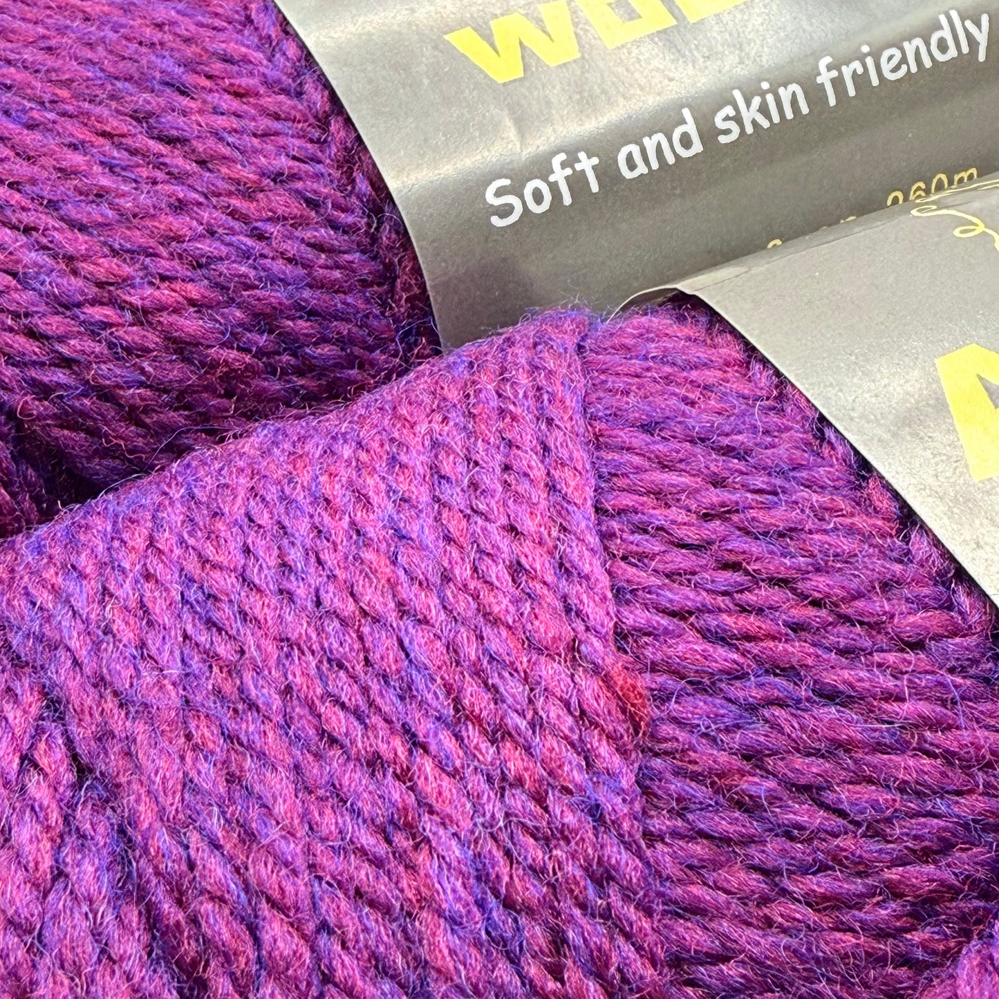 Alpaca Wool Yarn - Purple (5 pcs, 100g each)