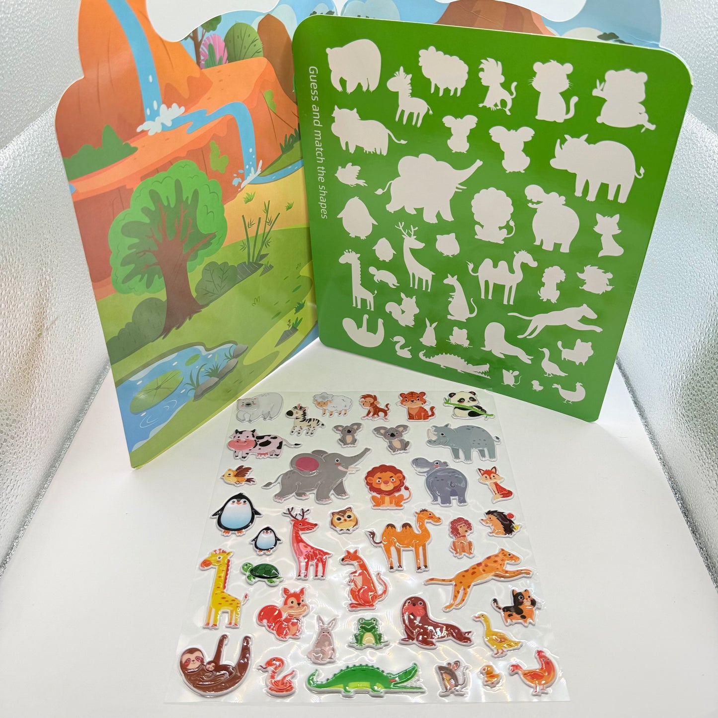 Animals Puffy Sticker Travel Play Set – Portable Fun for Kids