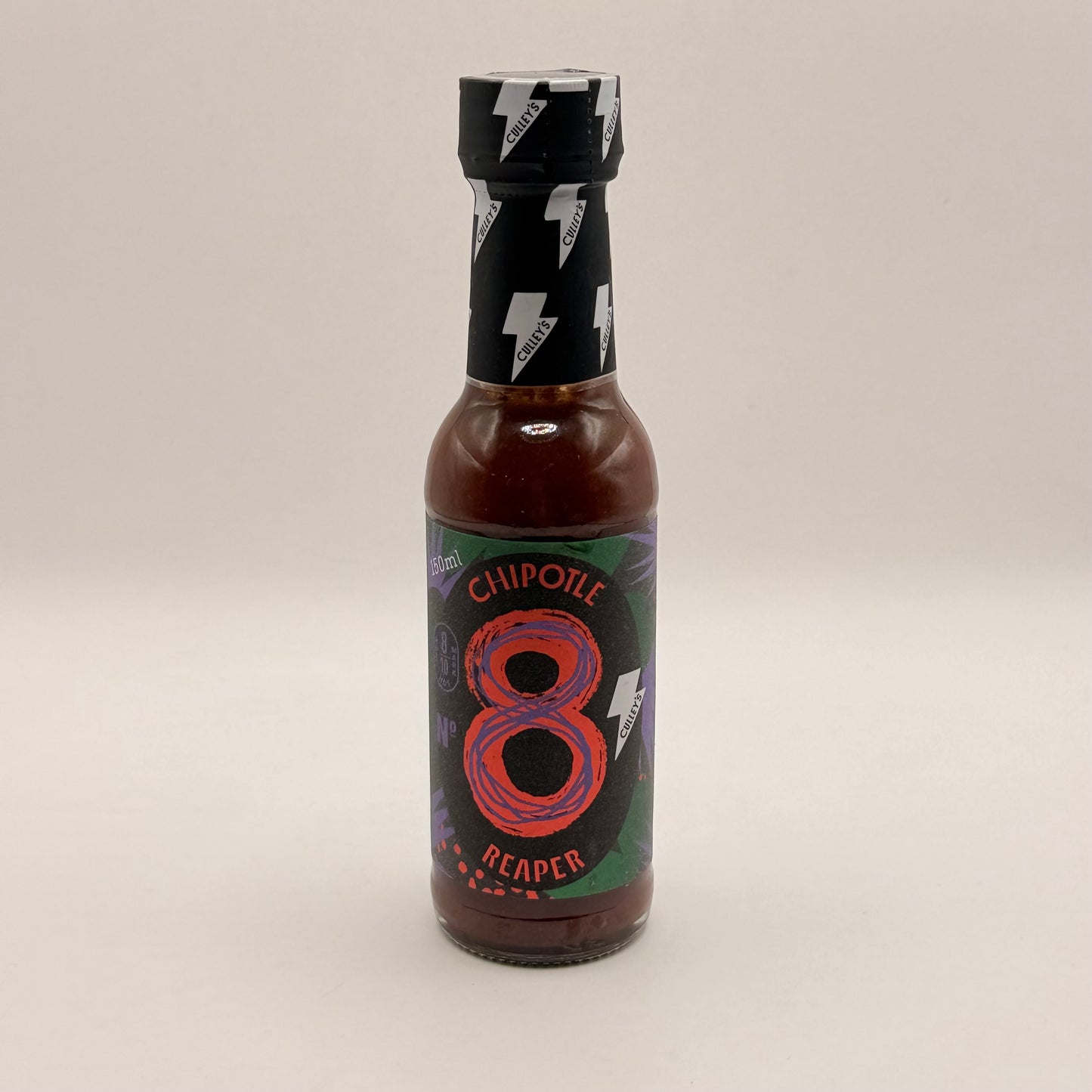 Culleys chipotle reaper no. 8 hot sauce 150ml - hot sauce food & beverage health and wellness