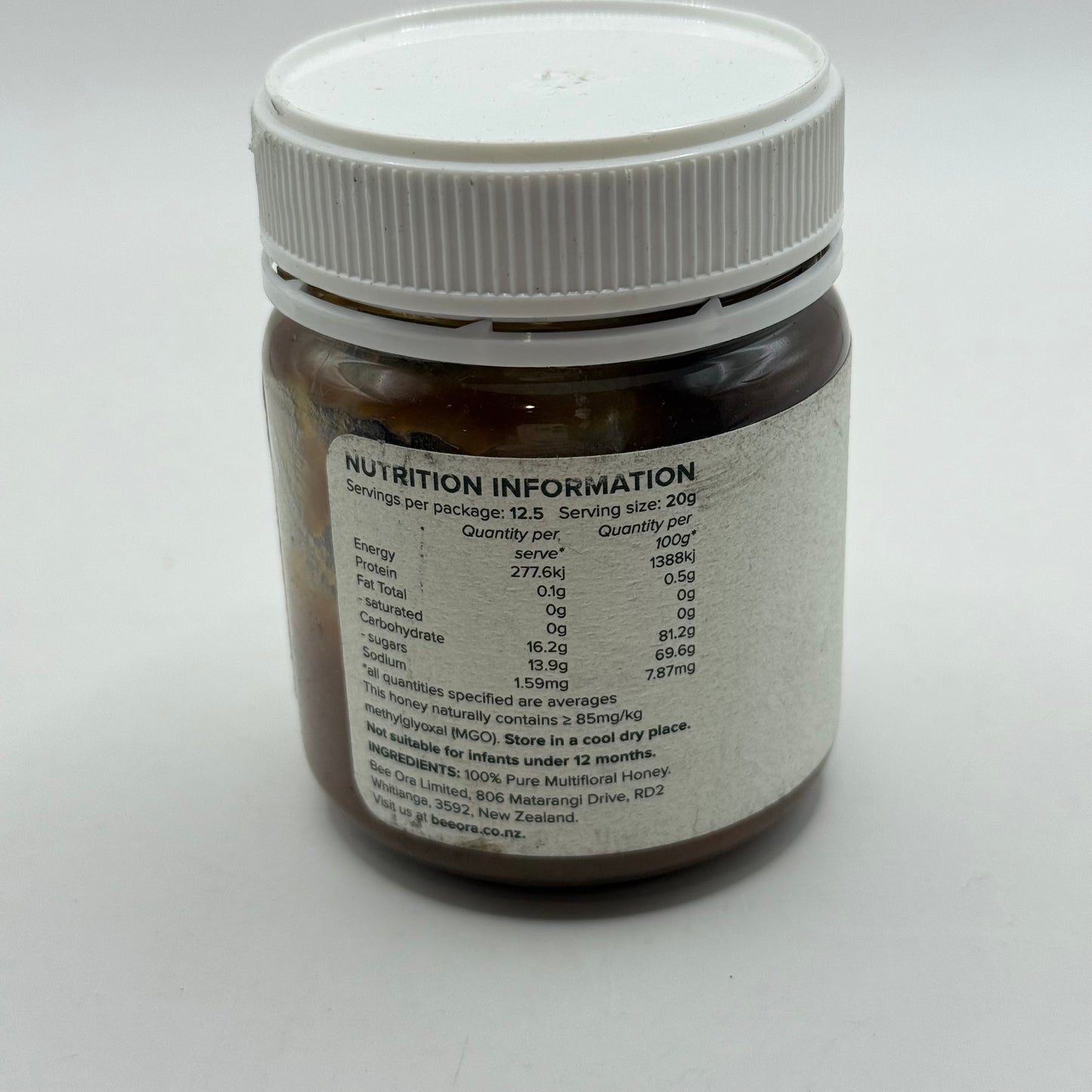 BeeOra Multifloral Honey MGO 85+ (250g)