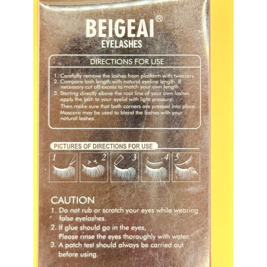 Beigeai 003 Fashion False Eyelashes – Dramatic Length & Volume