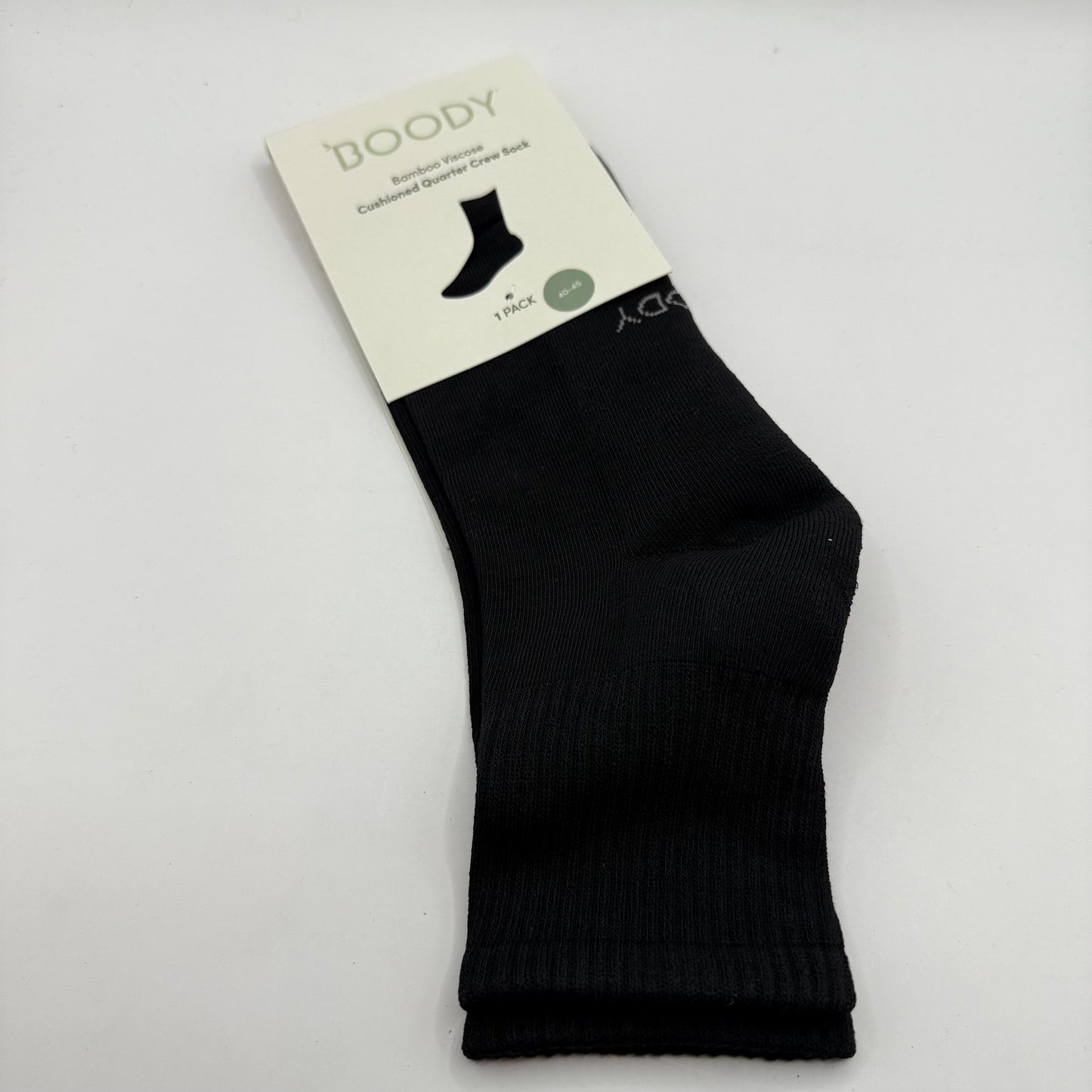 Boody Bamboo Cushioned Quarter Crew Socks Size 40-45