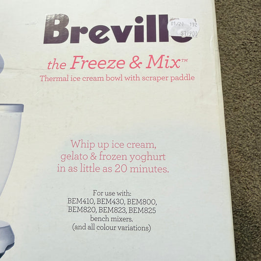 Breville freeze & mix - thermal ice cream bowl & mixer attachment - ice cream maker accessories original photo - what’s