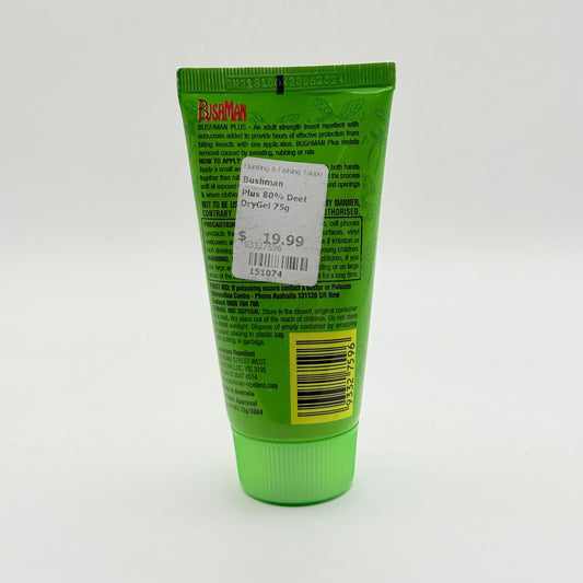 Bushman Plus 80% Deet DryGel Insect Repellent 75g