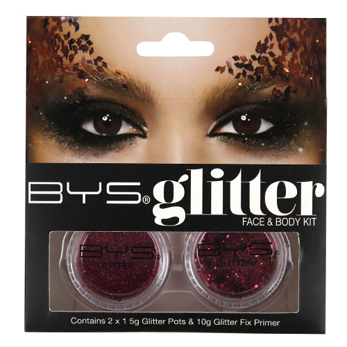 BYS Glitter Face & Body Kit - Fuchsia