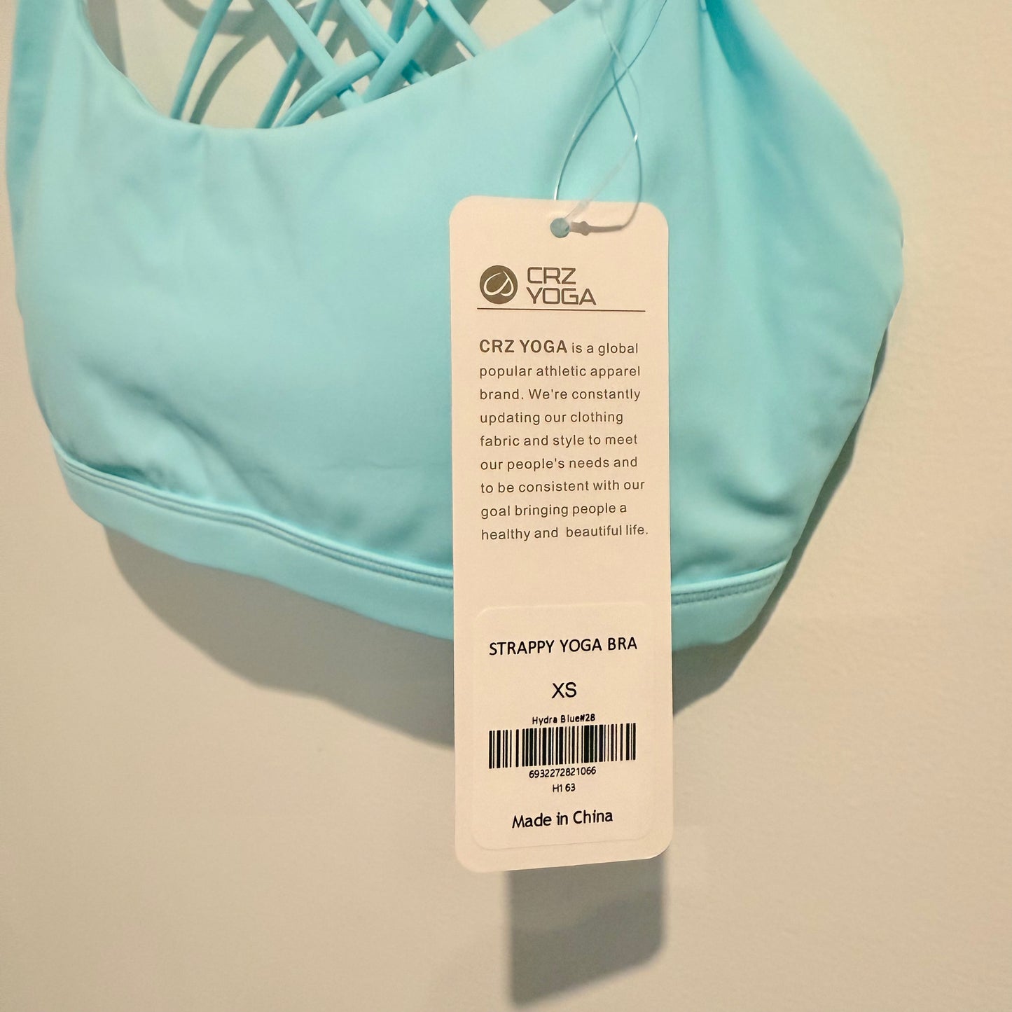 Crz yoga sports bra – light blue – size xs - sports bras top sports