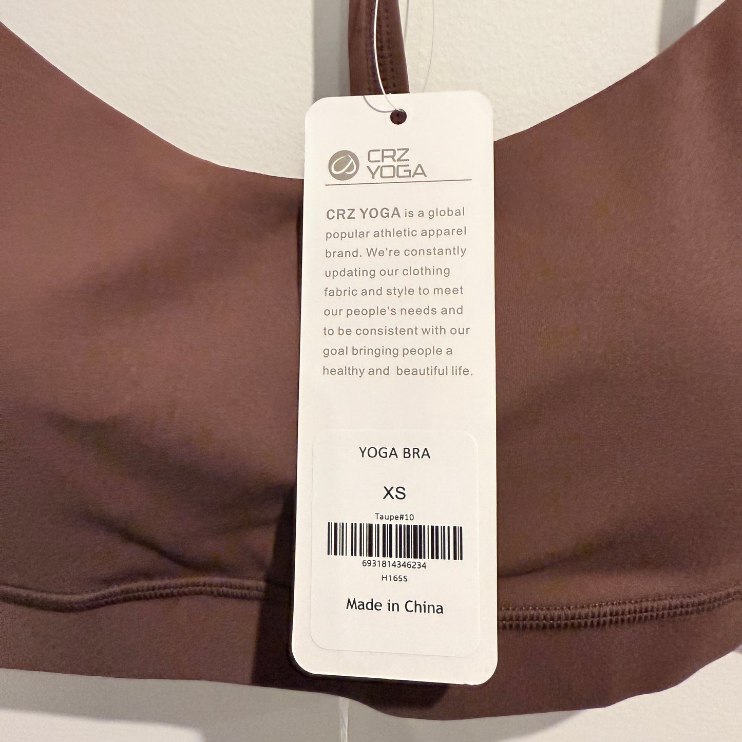 Crz yoga yoga bra – taupe xs - sports bras sports