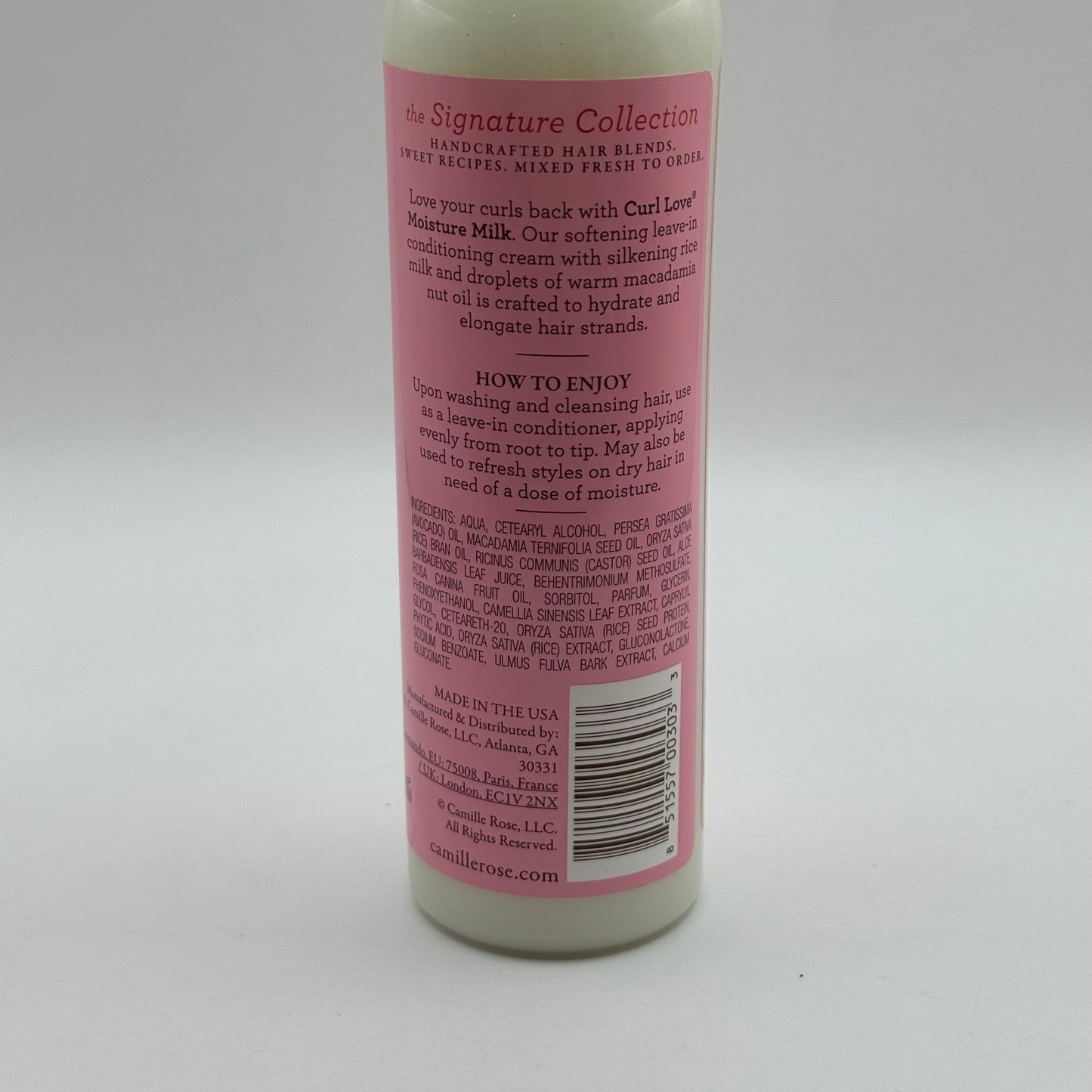 Camille Rose Curl Love Moisture Milk with Rice Milk & Macadamia Oil