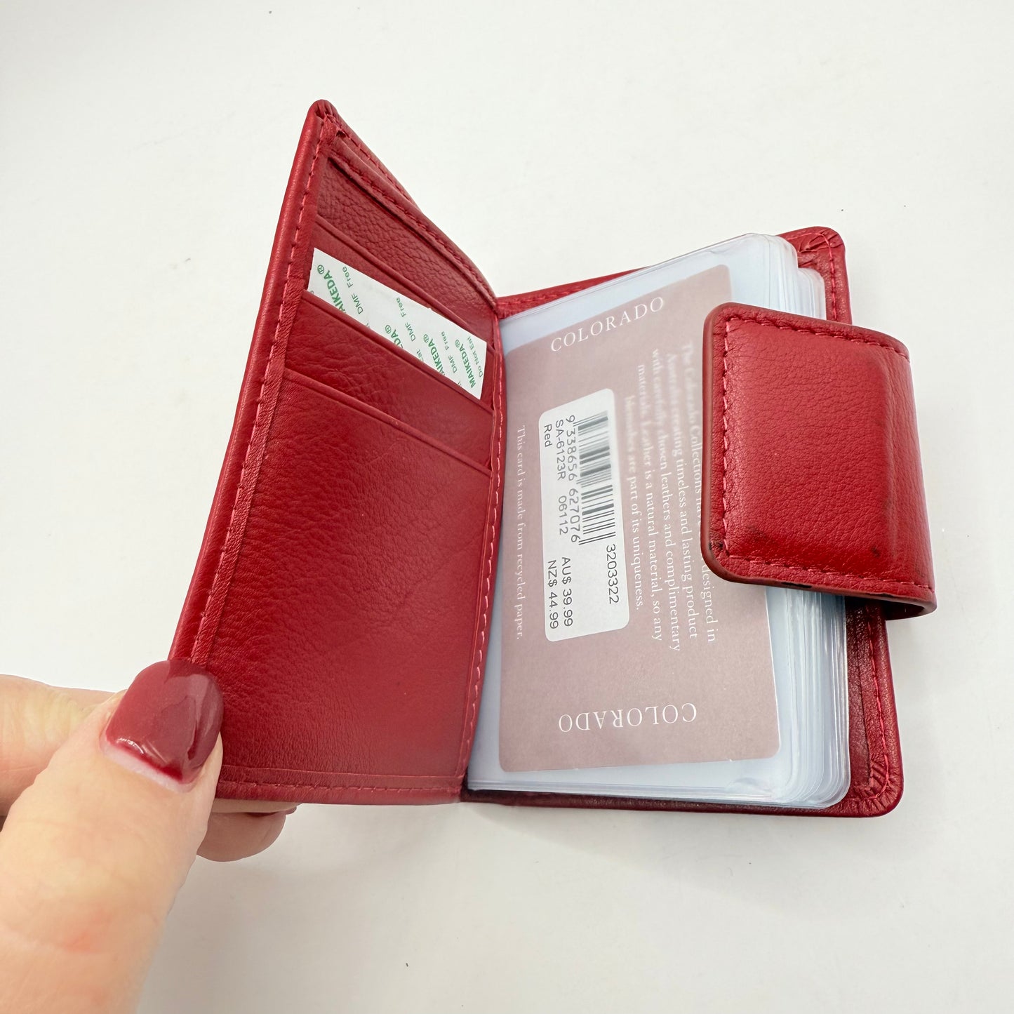 Colorado RFID Protected Red Leather Wallet