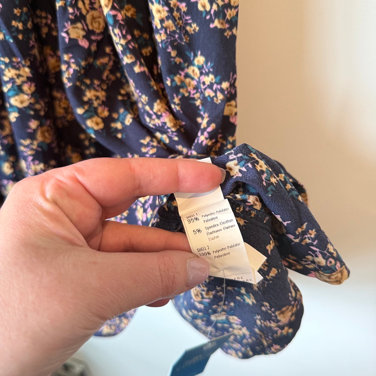 Cupshe Floral Print Belted A-Line Dress - Size M