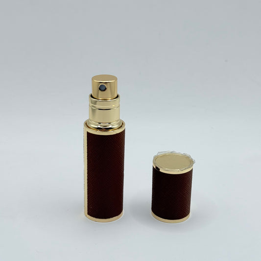 Deluxe Brown and Gold Travel Perfume Atomizer