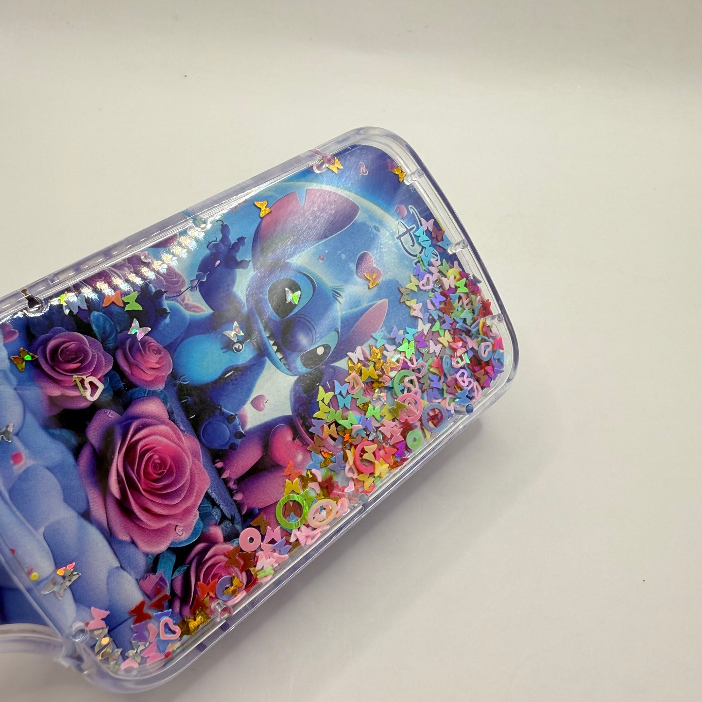Disney Stitch and Angel Glitter Paddle Hairbrush