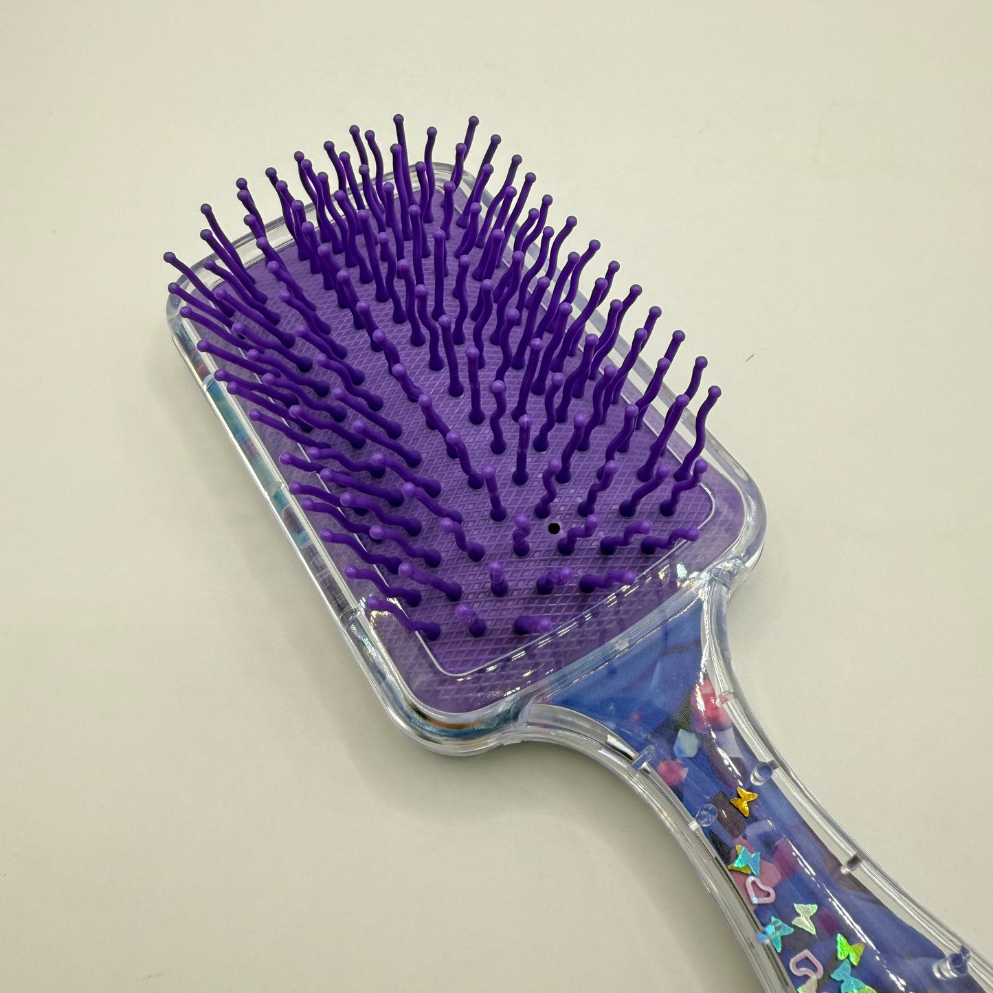 Disney Stitch and Angel Glitter Paddle Hairbrush
