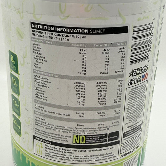 EHP Labs BEYOND BCAA-EAA Formula - Ghostbusters SLIMER Flavour 60 servings