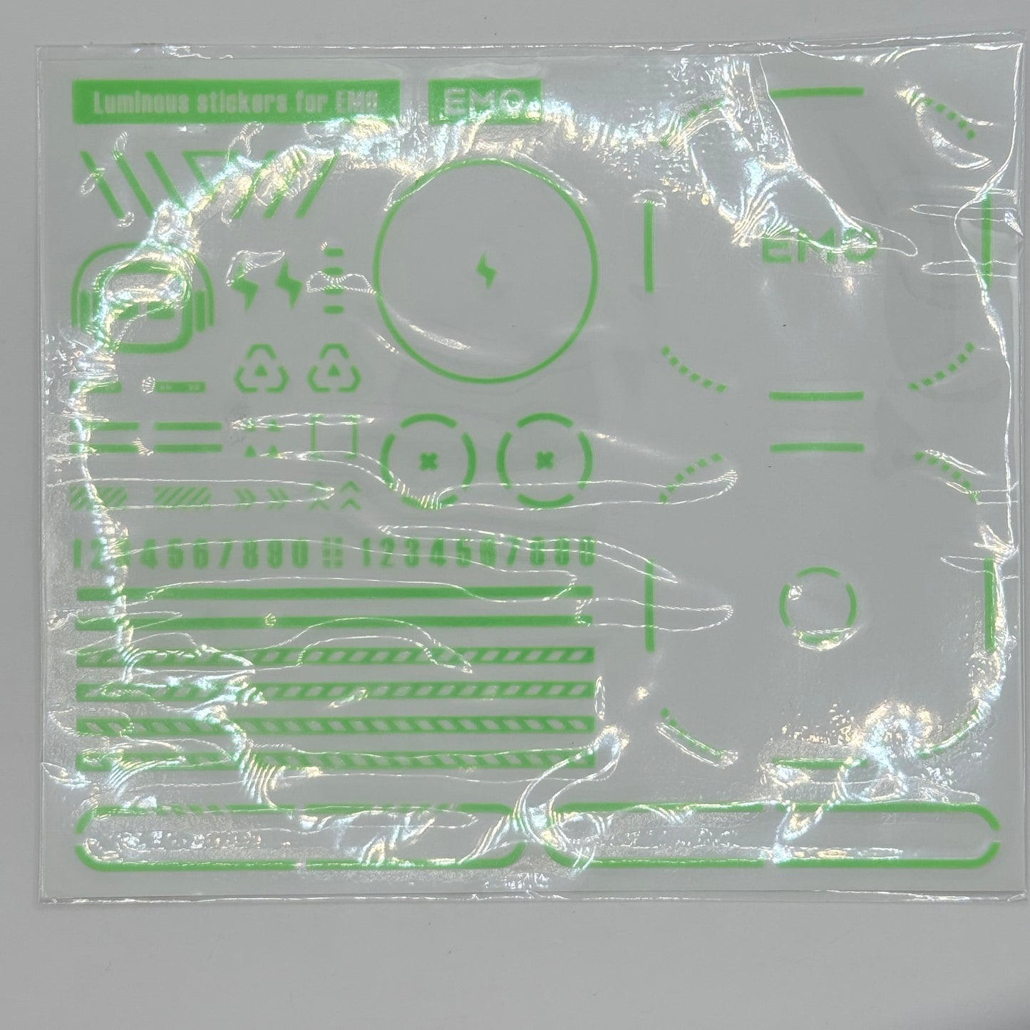 Emga luminous stickers for ems - green - health care home&living materials