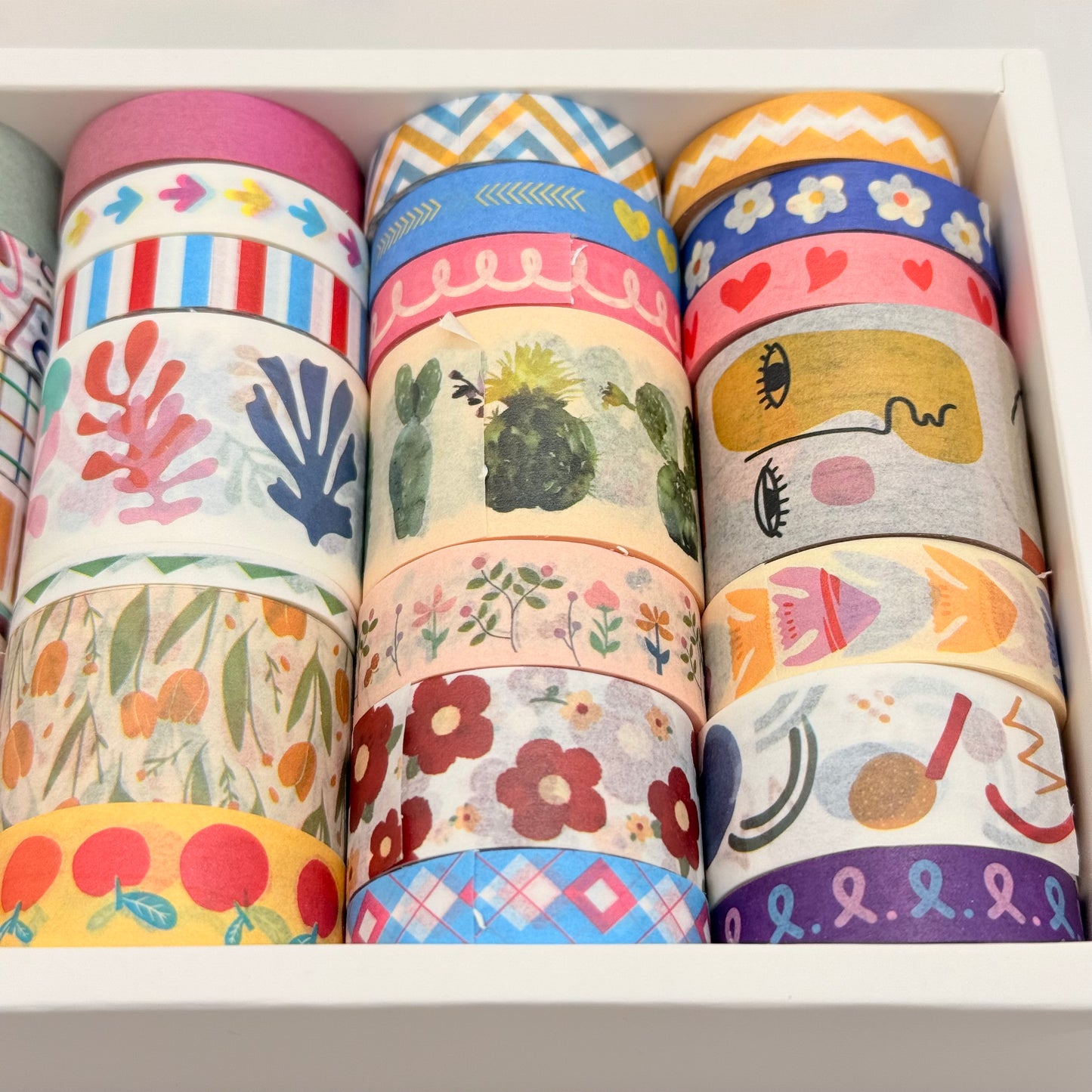 Emmoolife vibrant patterns washi tape set 35 rolls - decorative tape original photo - what’s new crafts