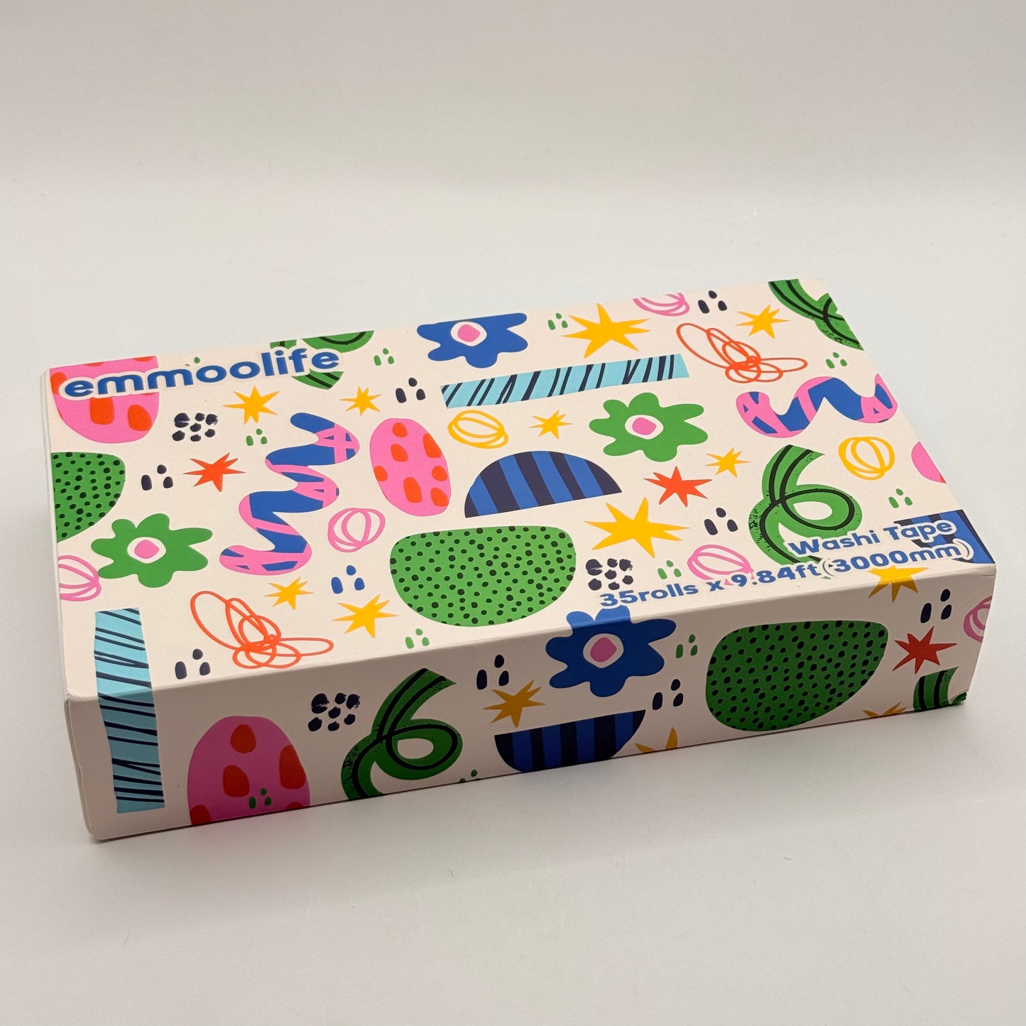 Emmoolife vibrant patterns washi tape set 35 rolls - decorative tape original photo - what’s new crafts