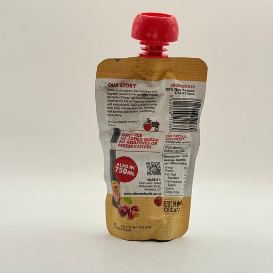 Eden Orchards 100% Pure Cherry Juice (100ml Snack Size)