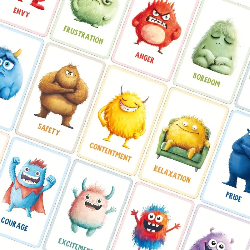 Emotion cards for children - educational flash cards