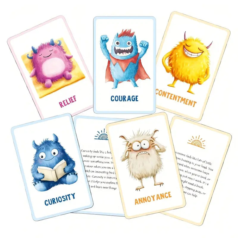 Emotion cards for children - educational flash cards